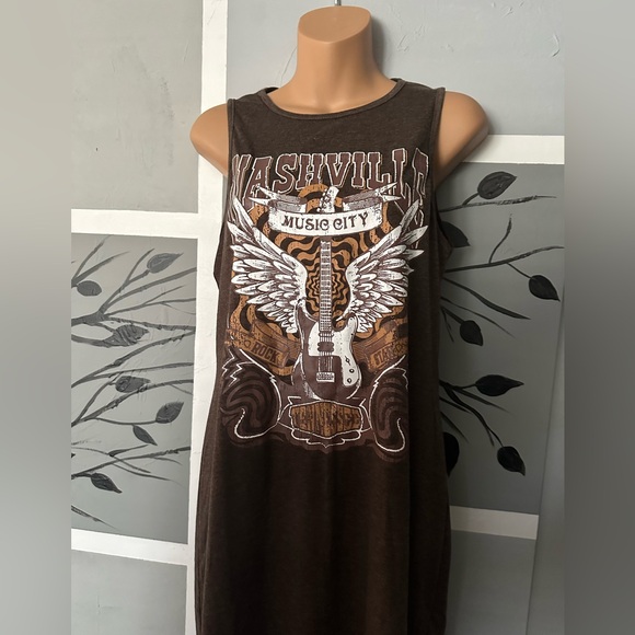 NEW Women’s Nashville Music City Retro Western Graphic Bodycon Mini Dress - Picture 3 of 6